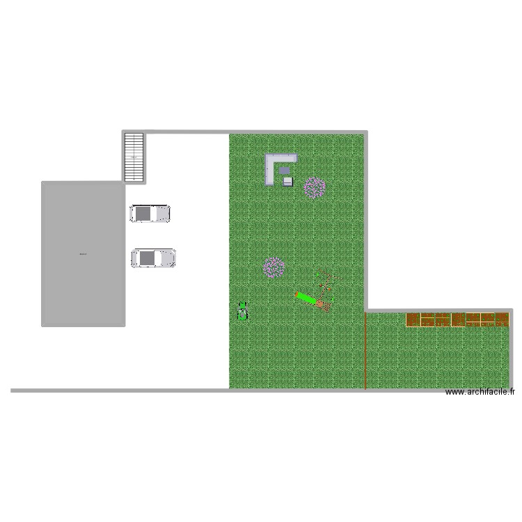 Extérieur rizaucourt. Plan de 2 pièces et 95 m2