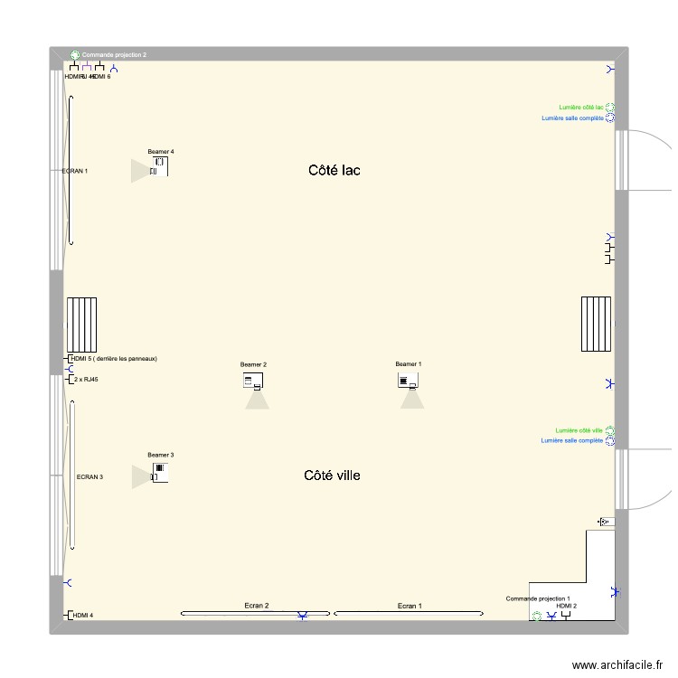 Salle Oxygène 5. Plan de 1 pièce et 123 m2