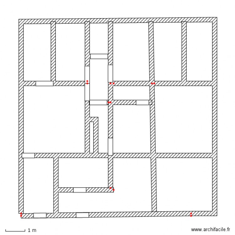 Maison basse. Plan de 0 pièce et 0 m2