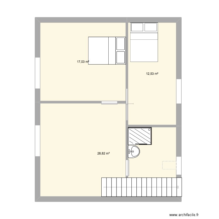 projet etage. Plan de 0 pièce et 0 m2