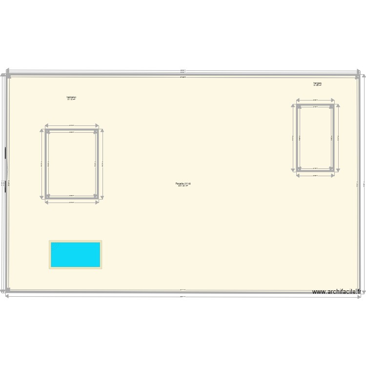 piscine. Plan de 0 pièce et 0 m2