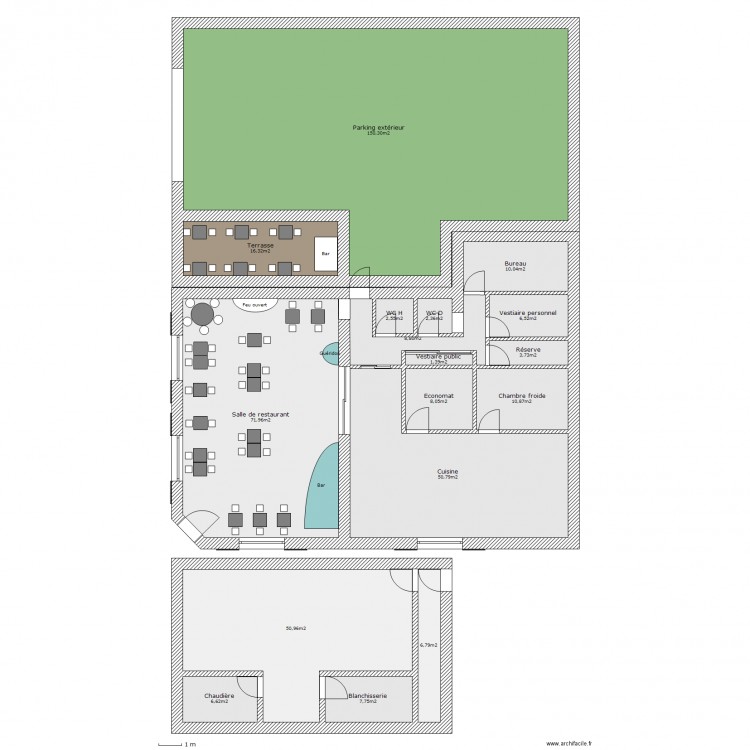 Plan Restaurant Monographie EFPME 2013-2014 - 1-CE-A09-PE. Plan de 0 pièce et 0 m2