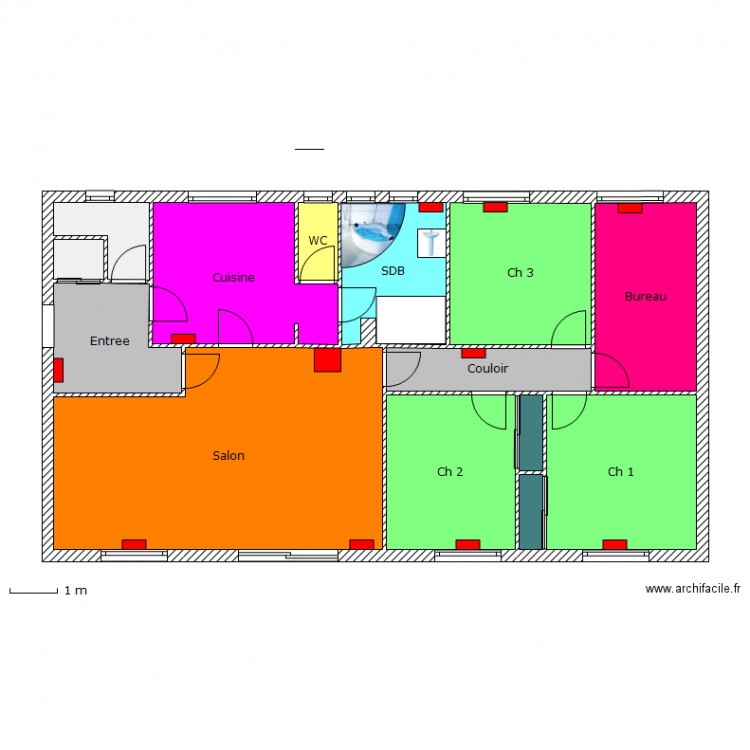 essai sdb 2. Plan de 0 pièce et 0 m2