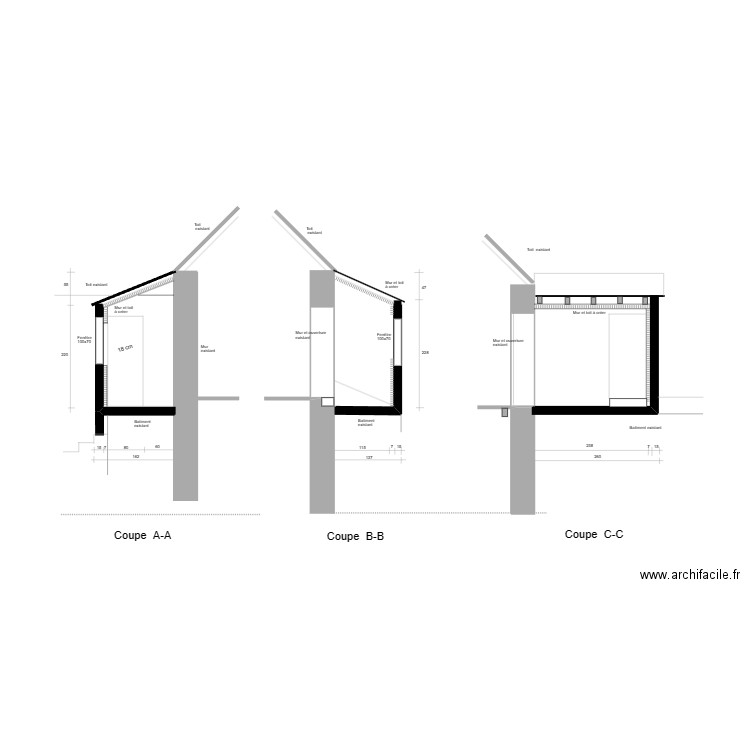 ebreuil coupes. Plan de 0 pièce et 0 m2