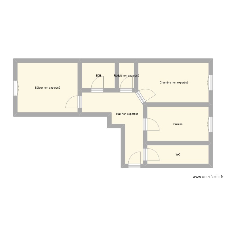 Poterie 34 - Appt n°401. Plan de 7 pièces et 54 m2