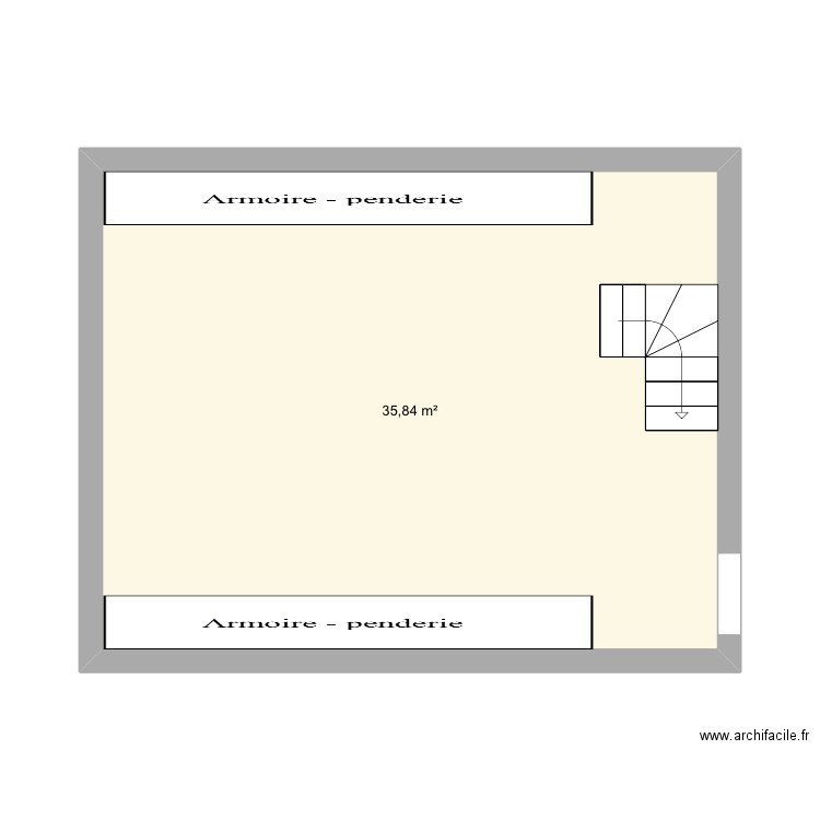 Final 3. Plan de 1 pièce et 36 m2