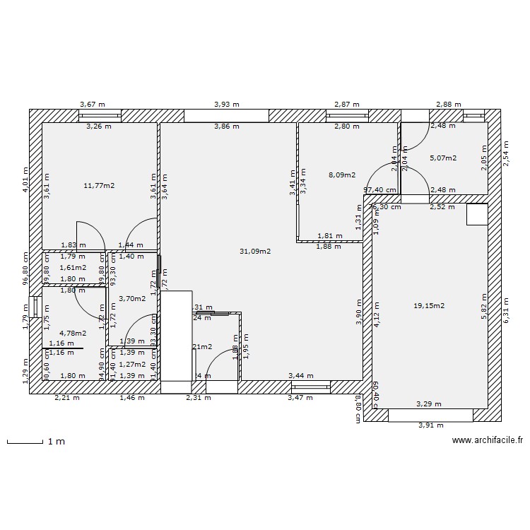 Maison 1 ch. Plan de 0 pièce et 0 m2