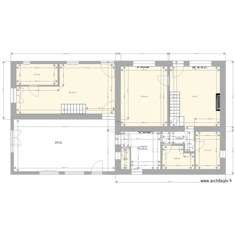 plan côté nu 2. Plan de 0 pièce et 0 m2