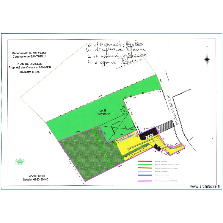 Plan exterieur cadastre B625. Plan de 0 pièce et 0 m2