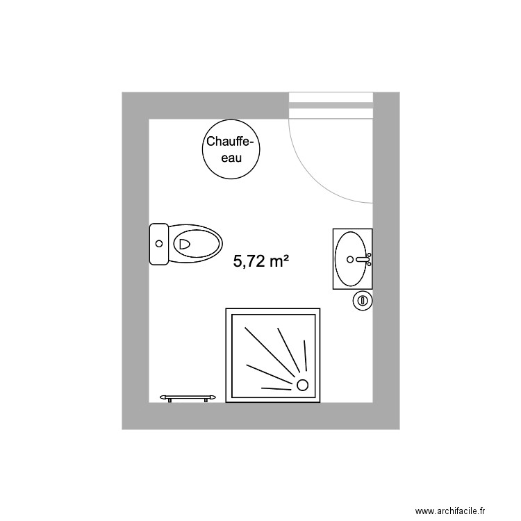 SdB. Plan de 0 pièce et 0 m2