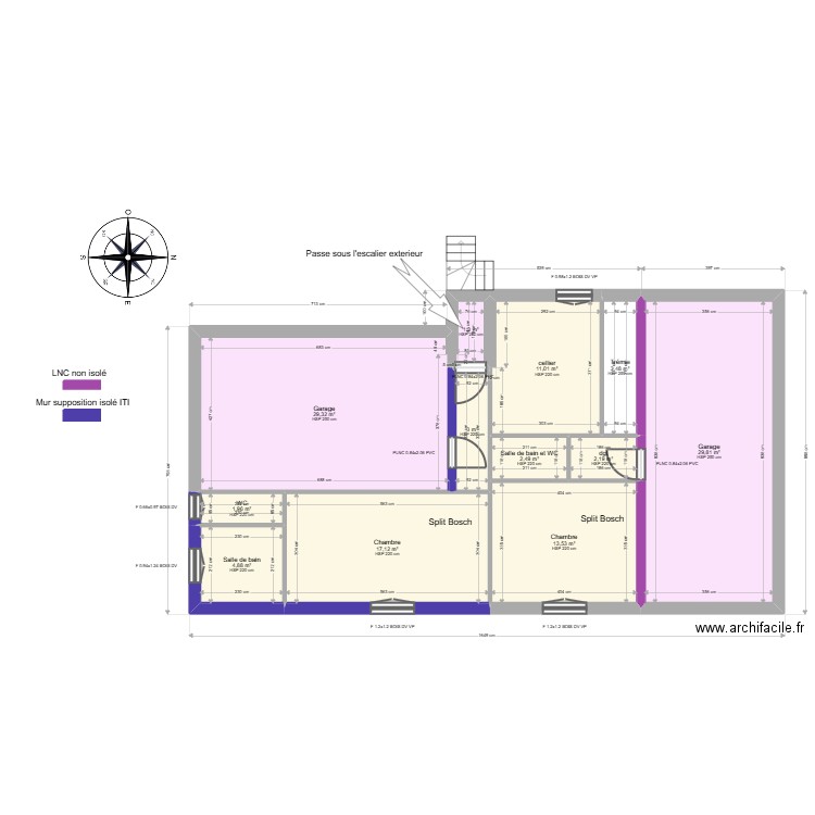 dubedat. Plan de 21 pièces et 238 m2