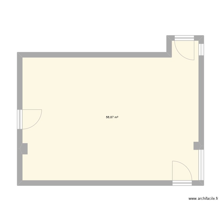 SAE 1.3 BABACAR. Plan de 1 pièce et 57 m2