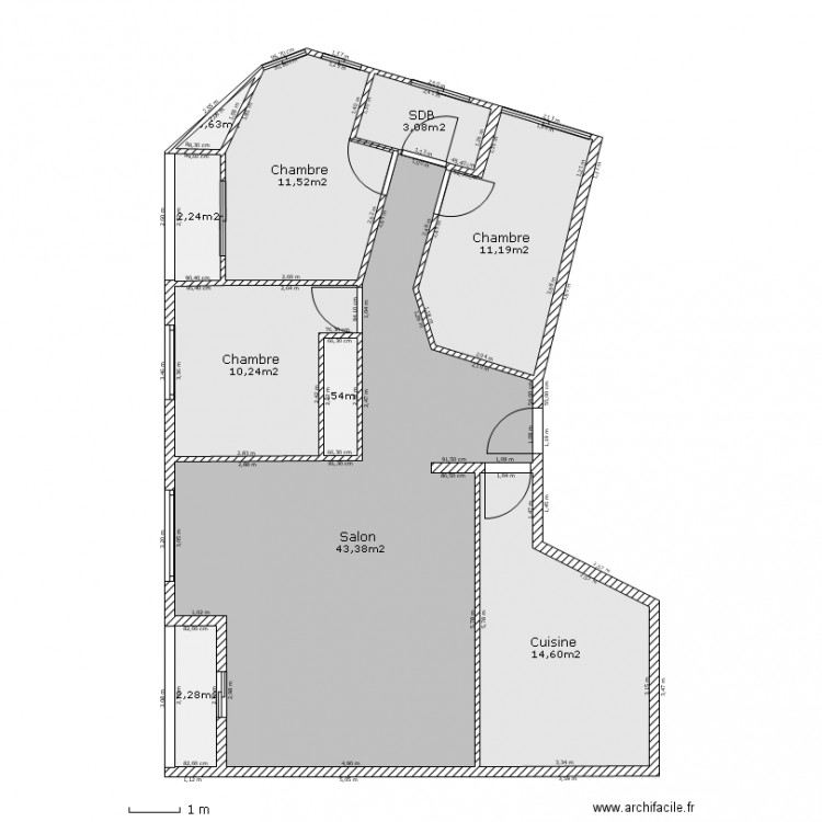 1er plan. Plan de 0 pièce et 0 m2