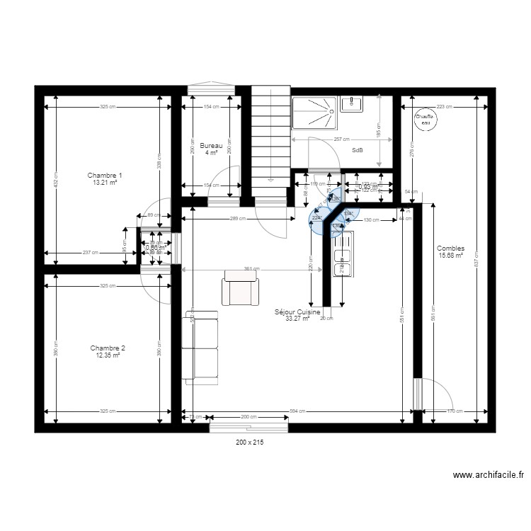 Les 3 Sapins 2ième Etage 2. Plan de 0 pièce et 0 m2