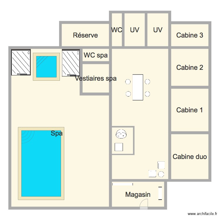 sun spa . Plan de 0 pièce et 0 m2