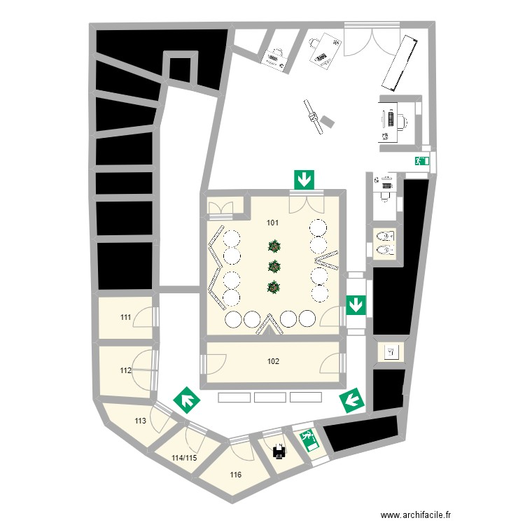 Plan RDC Tour Malte. Plan de 0 pièce et 0 m2