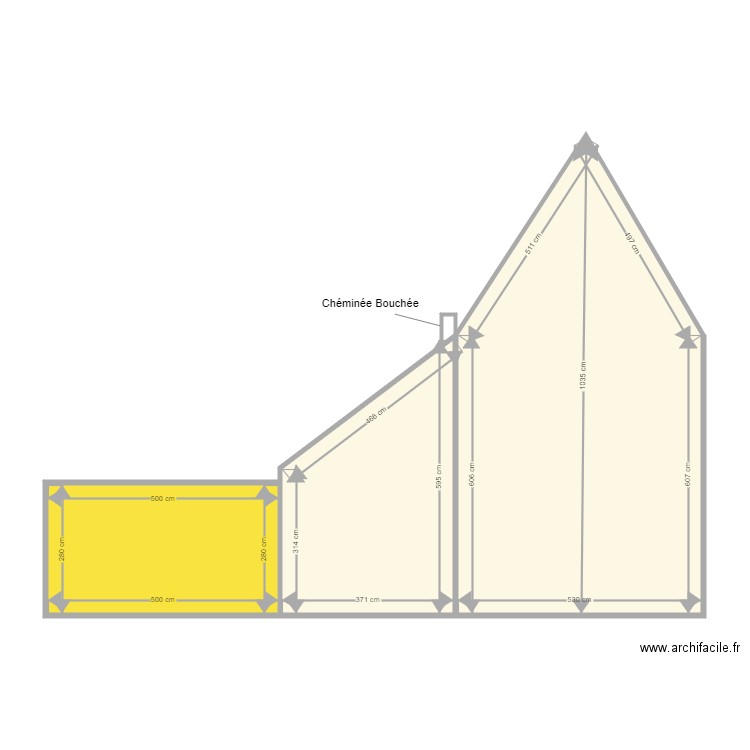 Plan Facade coté 86 projet. Plan de 0 pièce et 0 m2