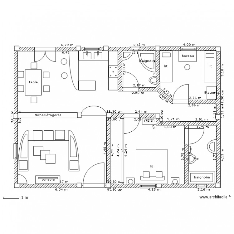 appart douaouda. Plan de 0 pièce et 0 m2