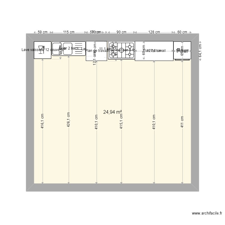 cuisine. Plan de 0 pièce et 0 m2