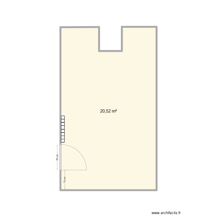 NB11 BAHNHOFSTRASSE. Plan de 1 pièce et 21 m2