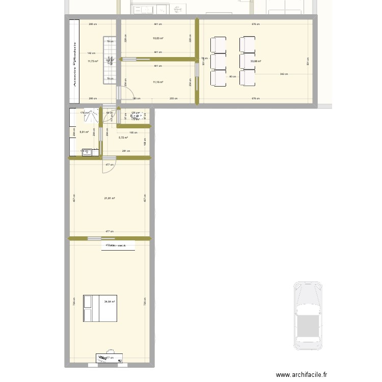 Plan 3. Plan de 22 pièces et 370 m2