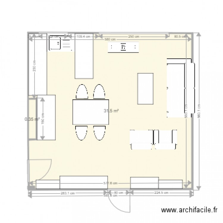 salon. Plan de 0 pièce et 0 m2