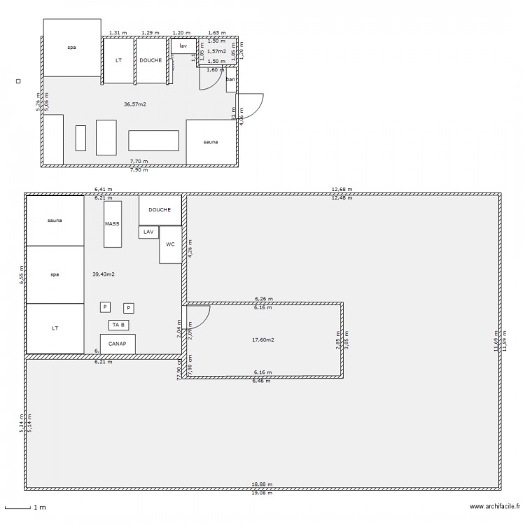 SPAHAUT. Plan de 0 pièce et 0 m2