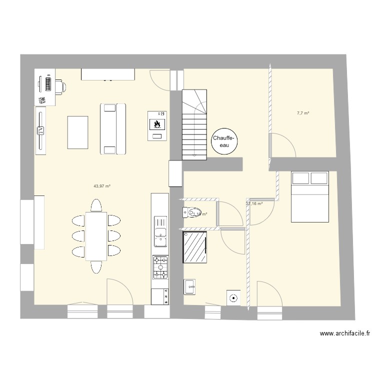 rdc actuel 8. Plan de 0 pièce et 0 m2