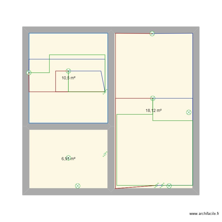 plan appartement T2 multifilaire. Plan de 0 pièce et 0 m2