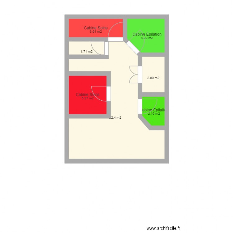 institut belle et zen. Plan de 0 pièce et 0 m2