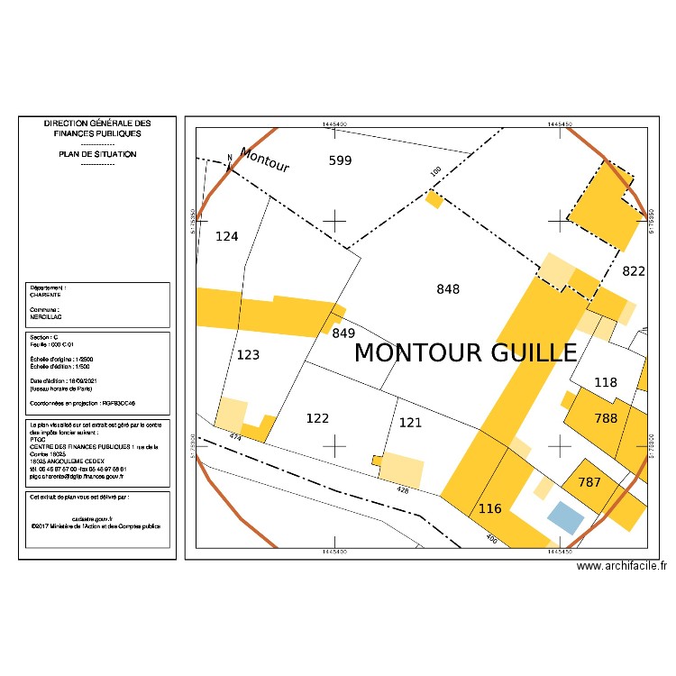 accées parcelles. Plan de 0 pièce et 0 m2