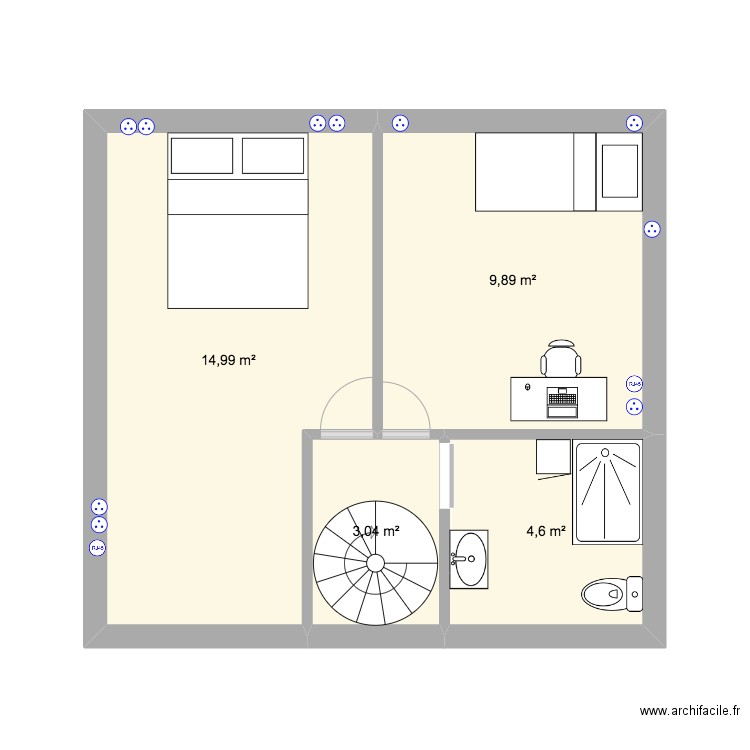 1 er étage. Plan de 0 pièce et 0 m2