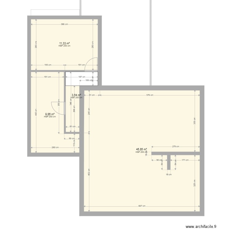 extension. Plan de 0 pièce et 0 m2