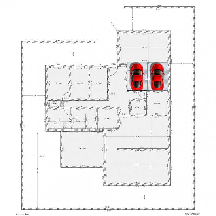 Maison   Terrain Fini. Plan de 0 pièce et 0 m2