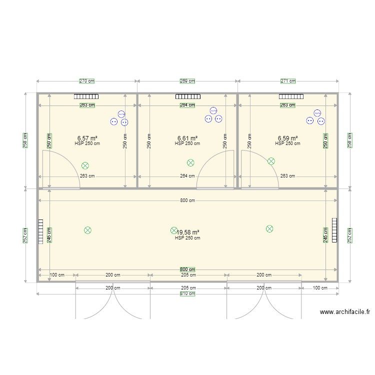 bungalow 5 x 8. Plan de 0 pièce et 0 m2