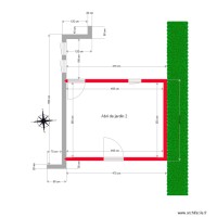 plan masse abri jardin