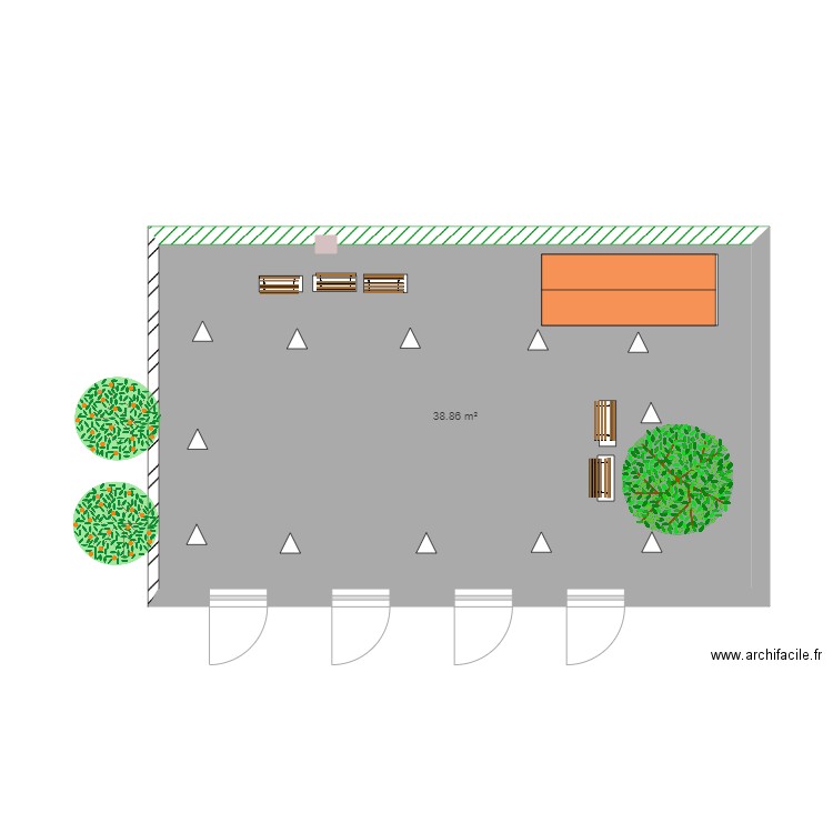 plan de la cour. Plan de 0 pièce et 0 m2