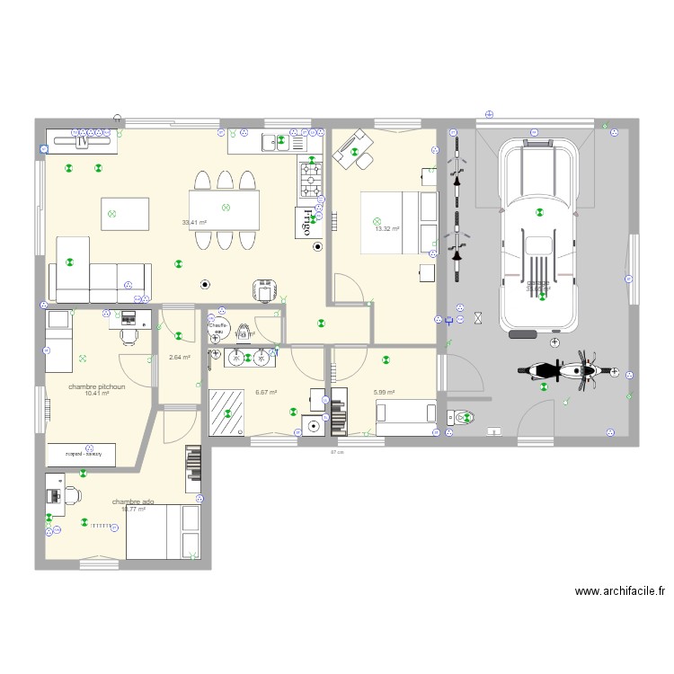 baraque 90m2. Plan de 0 pièce et 0 m2