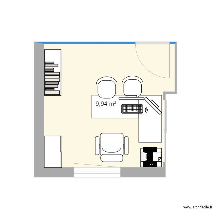 bureau. Plan de 0 pièce et 0 m2