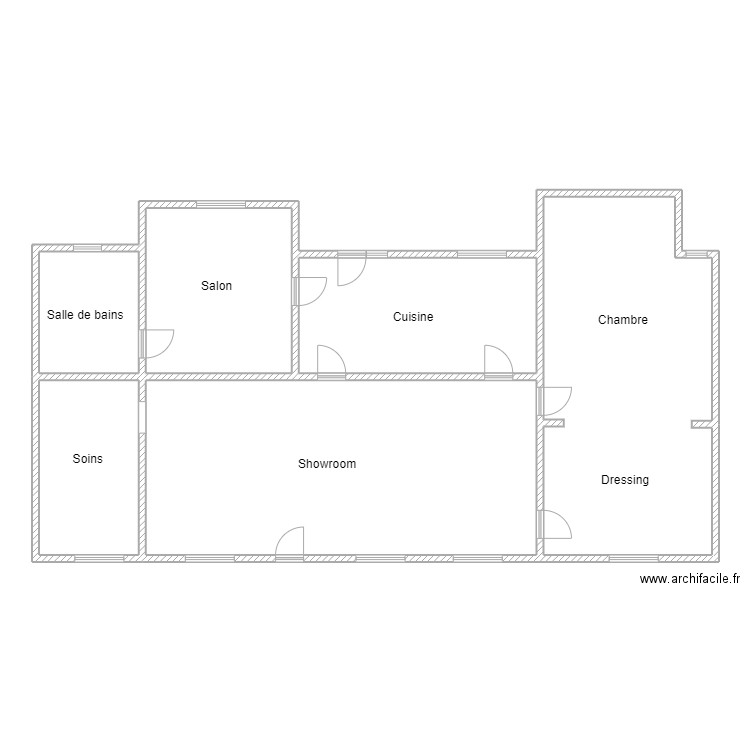 BAIL. Plan de 6 pièces et 170 m2