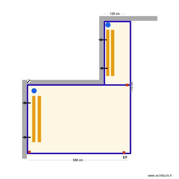 EDWIN Conceicao . Plan de 2 pièces et 29 m2