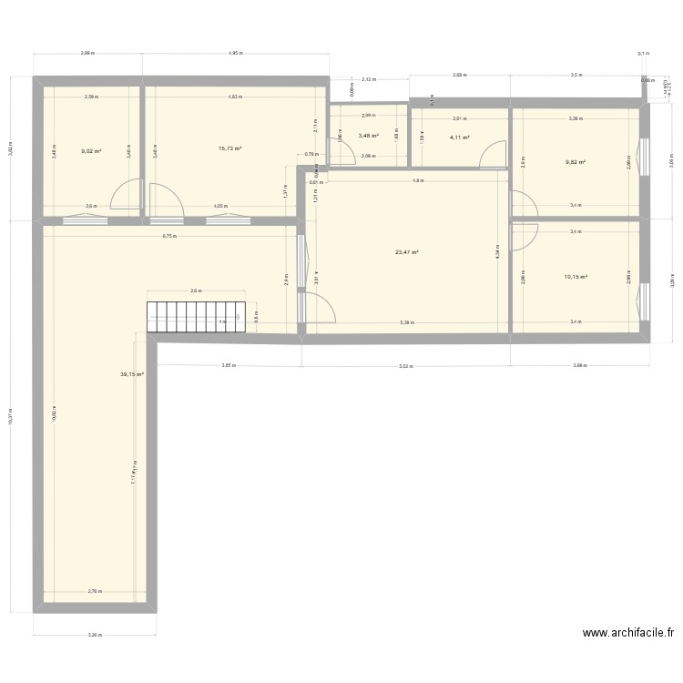 Plan complet R do outeiro N7 1 andar medidas certas. Plan de 18 pièces et 231 m2