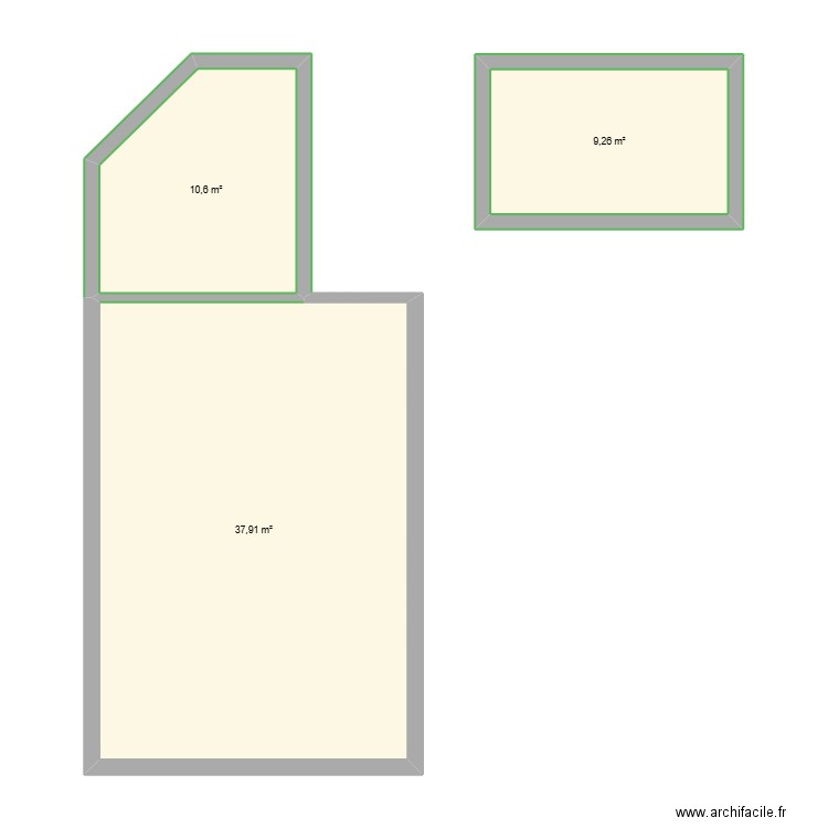 Caulier - Bonnes mesures. Plan de 3 pièces et 58 m2