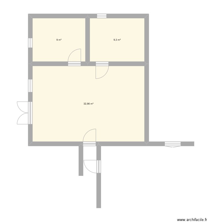 MAISON DE MON ENFANCE. Plan de 3 pièces et 51 m2