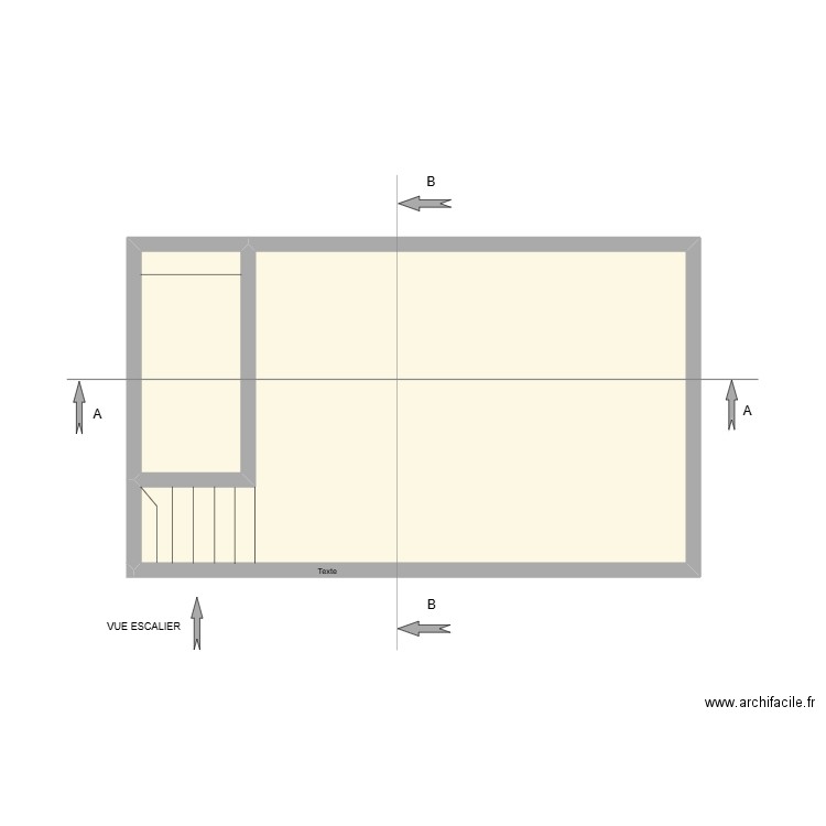 Piscine vue de haut escalier et marche. Plan de 2 pièces et 37 m2