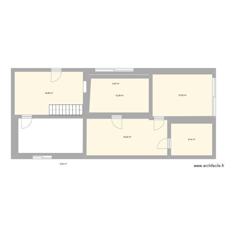 MAISON NICOLAS ET JUSTINE etage. Plan de 7 pièces et 73 m2