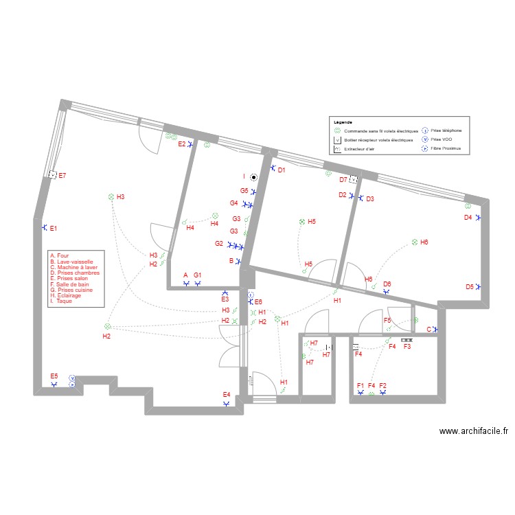 Plan de position Dodaine 6 mars 2025. Plan de 4 pièces et 107 m2