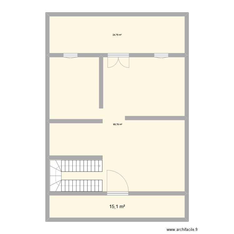 NEW PLAN CHAMBRE LEFT. Plan de 3 pièces et 126 m2