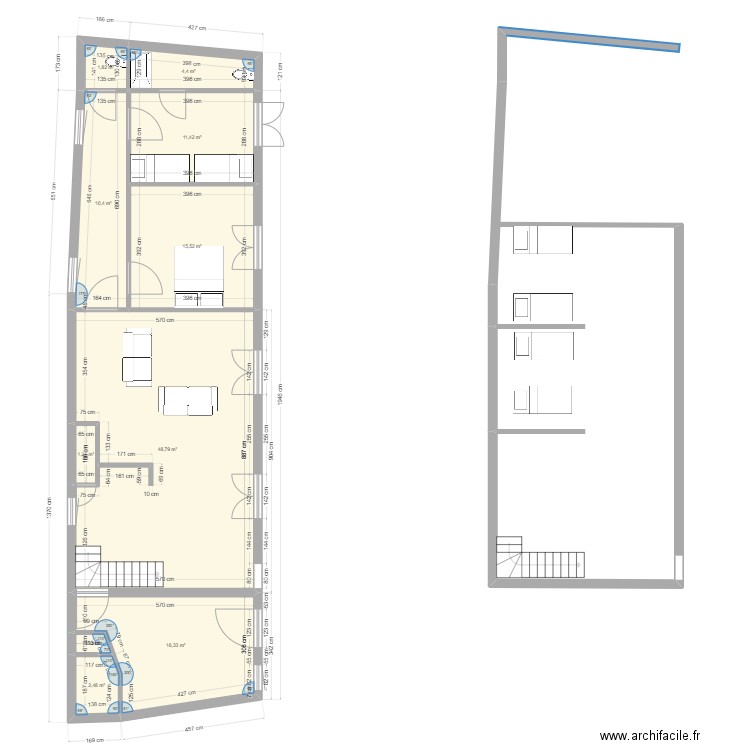 Izaut. Plan de 10 pièces et 113 m2