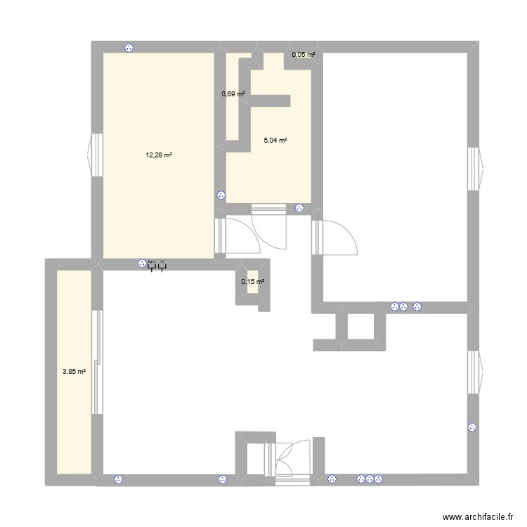 sully. Plan de 6 pièces et 22 m2